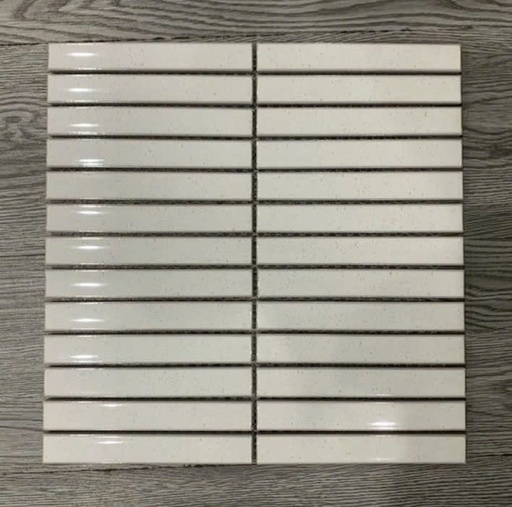 Mosaic Stackbond - trắng lõm mặt SZ015A